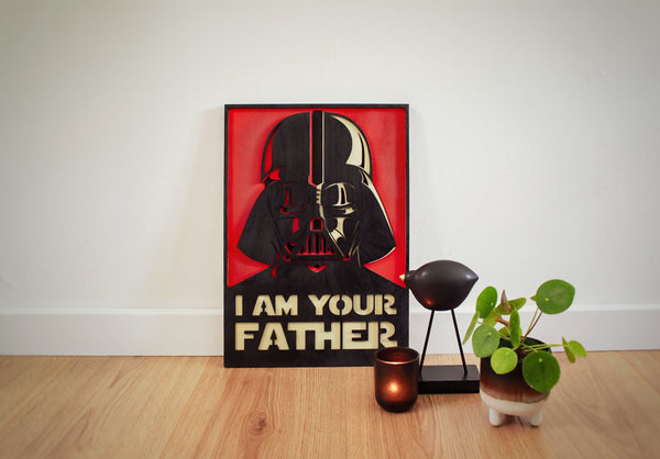 Darth Vader 3D wooden art